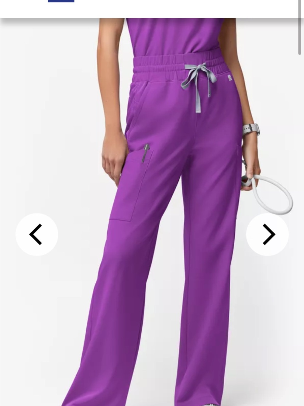 Purple Wide Leg Uniform Advantage scrub pants